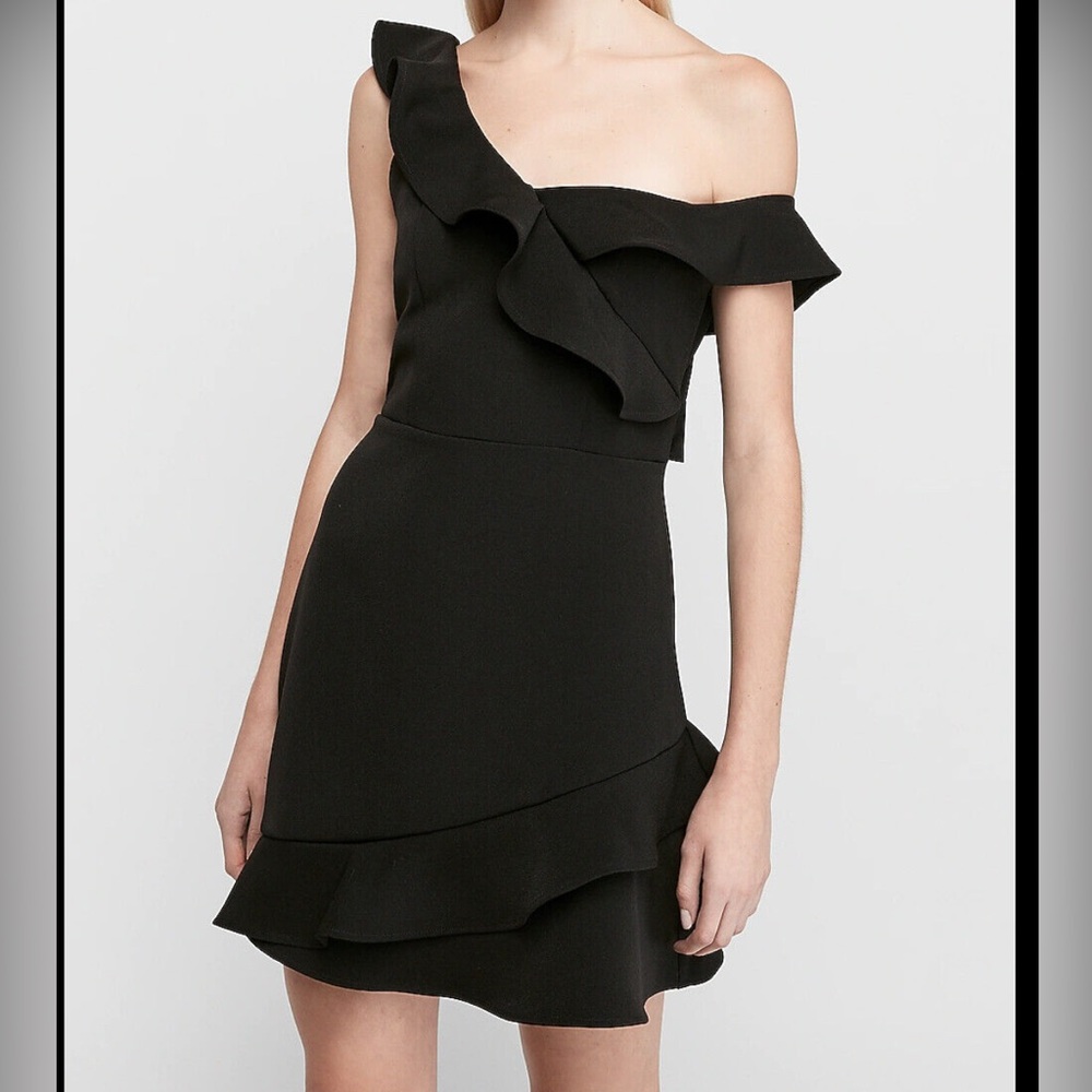 Express Off the Shoulder Black Dress Size Medium